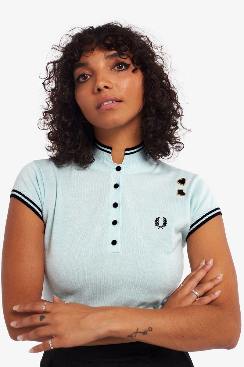 Blue Fred Perry SK3004 Women's Knitwear | PH 1928QMAZ